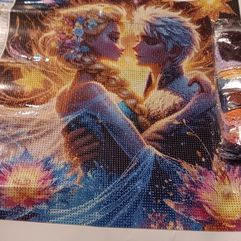 Disney Frozen Elsa And Jack Frost Romantic Fantasy Diamond ArtPainting Kit 40x40
